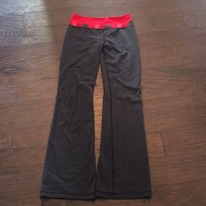 Lululemon bootcut leggings.